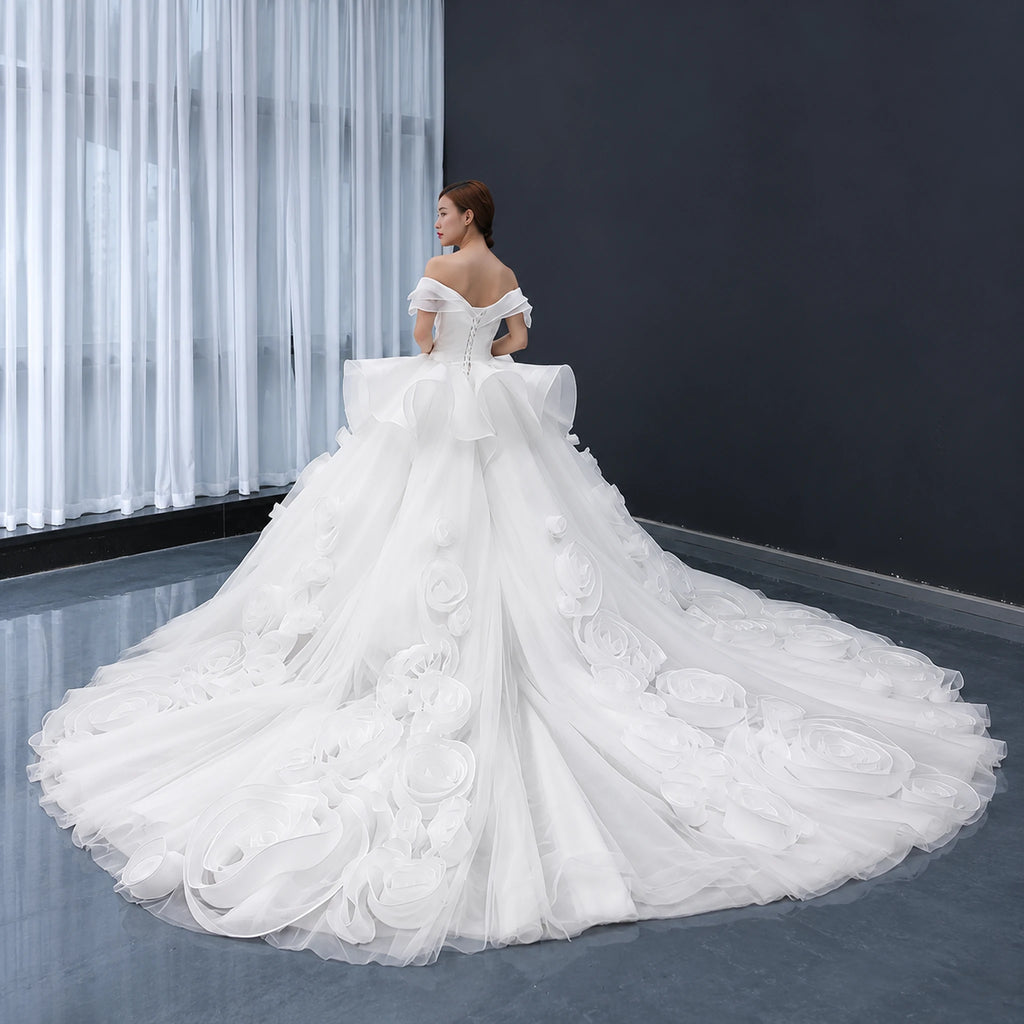 ChicSew Luxurious Off Shoulder Ball Gown Wedding Dress