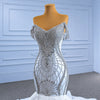 ChicSew Sparkly Lace Applique Off Shoulder Ball Gown Wedding Dress With Rhinestone