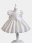 Cute Bow Organza Flower Girls Dress for Wedding Kids Tutu Dress