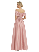 Elegant Off Shoulder Sleeveless A-Line Floor-Length Mother Of The Bride Dress