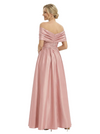 Elegant Off Shoulder Sleeveless A-Line Floor-Length Mother Of The Bride Dress