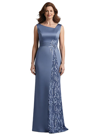 Elegant Mermaid Asymmetrical Sleeveless Long Mother of the Brides Dresses