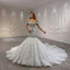 ChicSew Sparkly Lace Applique Off Shoulder Ball Gown Wedding Dress With Rhinestone