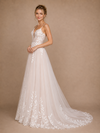 ChicSew Sexy Beautiful Spaghetti Straps V-Neck A-Line Lace Tulle Open Back Long Wedding Dress