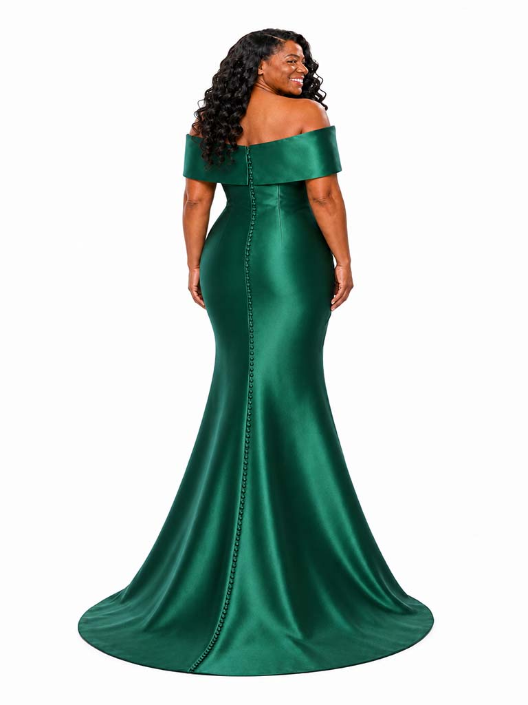 ChicSew Elegant Off Shoulder Mermaid Soft Satin Maxi Bridesmaid Dresses
