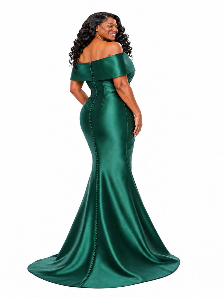 ChicSew Elegant Off Shoulder Mermaid Soft Satin Maxi Bridesmaid Dresses