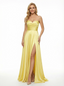 Sexy Sweetheart Neckline Satin Prom Gown Pretty Ruched Bodice A-Line Formal Party Dress