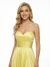 Sexy Sweetheart Neckline Satin Prom Gown Pretty Ruched Bodice A-Line Formal Party Dress