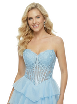Elegant Sweetheart Side Slit Sleeveless Ruffles A-Line Chiffon Formal Ball Gown Prom Dress