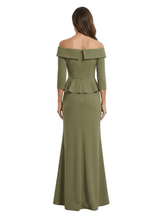 Chicsew Elegant Off Shoulder Ruffle Sheath Evening Gown Floor-Length Mother Of The Groom Dresses