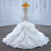 ChicSew Sparkly Spaghetti Straps Mermaid Ball Gown Wedding Dress