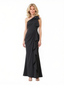 Elegant Mermaid One Shoulder Crepe Ruffle Long Mother of the Brides and Groom Dresses
