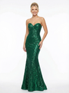 Sparkly Mermaid Sweetheart Sequin Long Party Prom Dresses