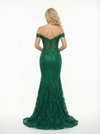 Elegent Off Shoulder Mermaid Side Slit Sweetheart Formal Party Prom Dresses