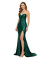 ChicSew Sexy Strapless Mermaid Floor-Length Sweetheart Sequin Party Prom Dresses Side Slit