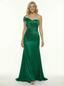 Elegent Mermaid One Shoulder Floor Length Satin Party Prom Dresses