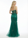 Spaghetti Straps Floor Length Lace Mermaid Party Prom Dresses