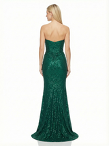 Elegent Floor Length Sweetheart Sequin Mermaid  Side Slit Party Prom Dresses