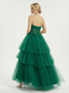 Sweet Ruffle Tulle Sweetheart A Line Long Party Ball Gown Prom Dresses