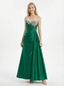 Elegent Satin Sweetheart A-Line Floor Length Party Prom Dresses With Waist Drape