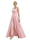 Modern Asymmetrical Wedding Jumpsuits For Mother Of The Bride Dress OverSkirt