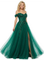 ChicSew Fancy Off Shoulder Lace Sparkly Sequin Tulle A-line Floor Length Formal Evening Wear
