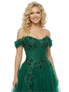 ChicSew Fancy Off Shoulder Lace Sparkly Sequin Tulle A-line Floor Length Formal Evening Wear