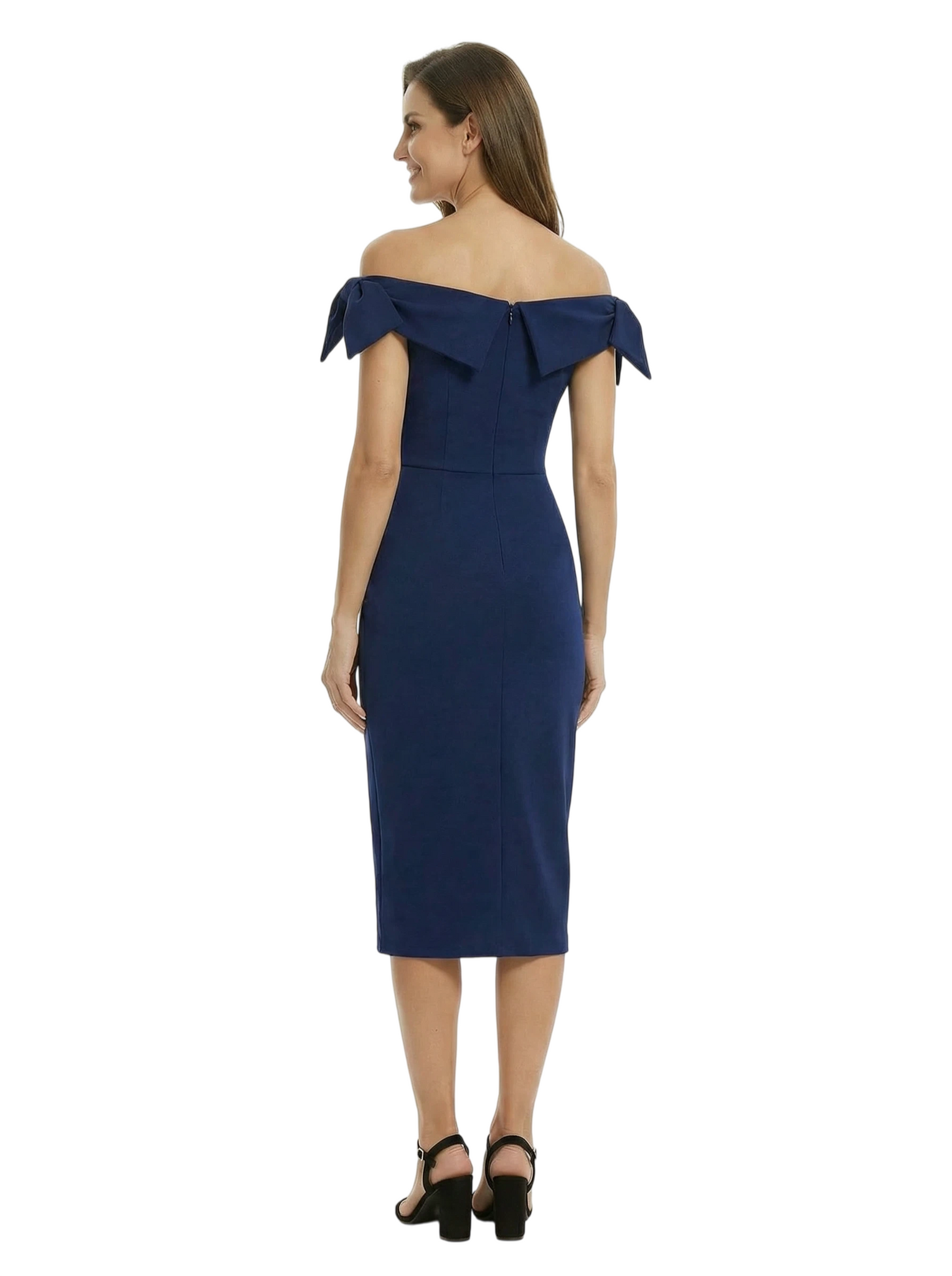 Chicsew Elegant Off Shoulder Sleeveless Mermaid Mother of The Groom Dress With Bow Knots