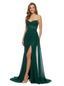 ChicSew Strapless Sweetheart Chiffon Ruched High Slit Mermaid Corset Floor Length Formal Evening Wear