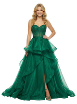 ChicSew Elegent Organza Floor Length Sweetheart Ball Gown Party Prom Dresses