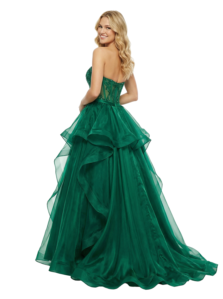 ChicSew Elegent Organza Floor Length Sweetheart Ball Gown Party Prom Dresses