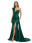 ChicSew Elegant One Shoulder Mermaid Floor Length Formal Evening Gown With Side Overlay