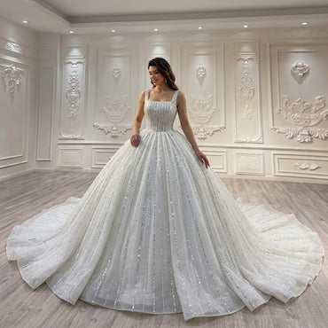 ChicSew Luxurious Sequined Ball Gown A-Line Wedding Dress