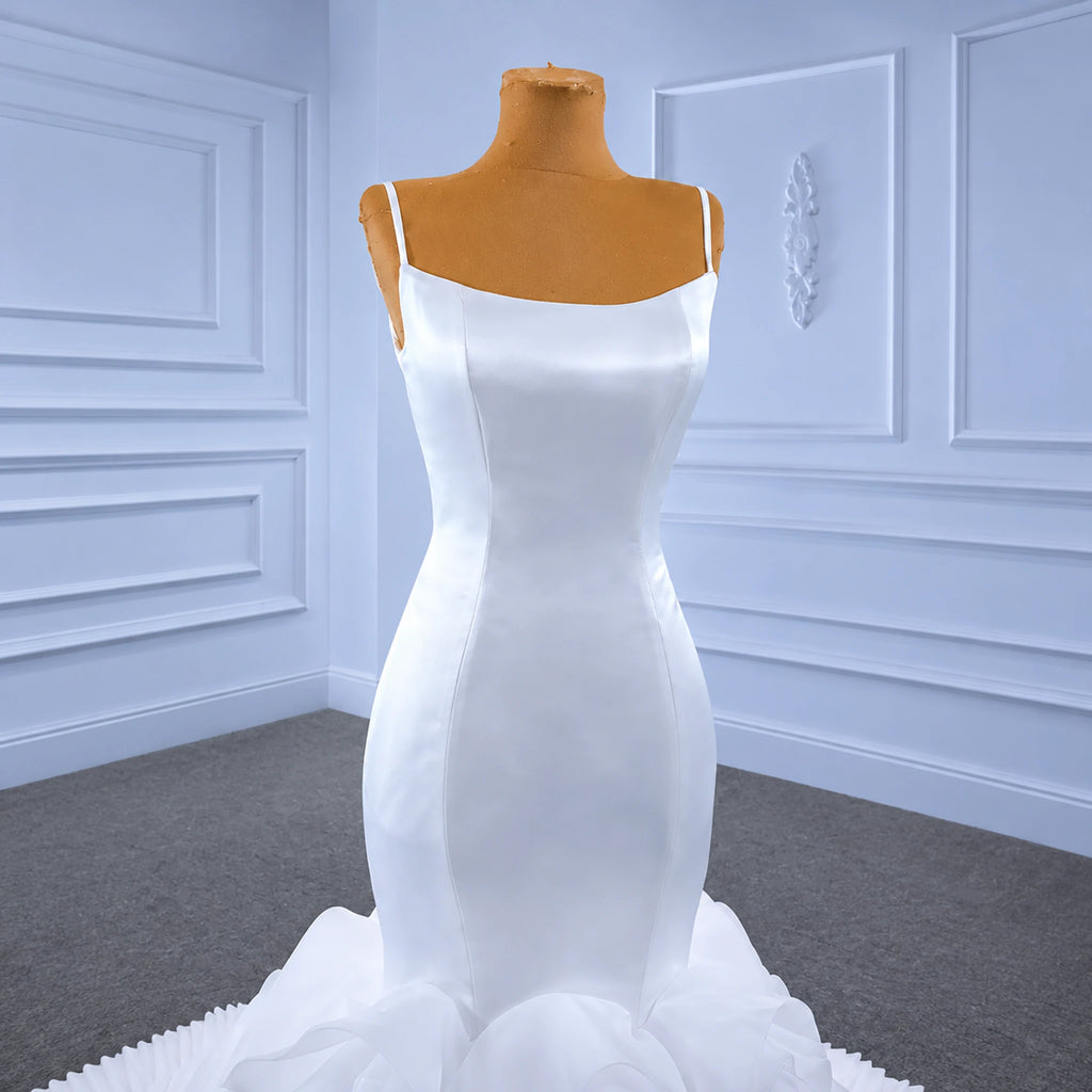 ChicSew Sparkly Spaghetti Straps Ball Gown Mermaid Wedding Dress