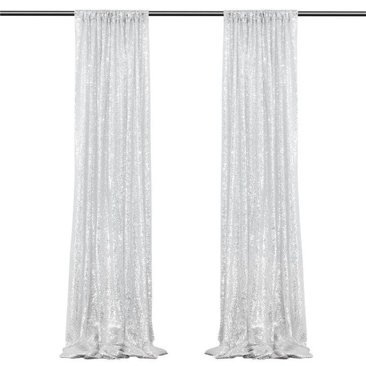 Simple Outdoor Wedding Decoration Sparkly Sequin Background Curtain, HCP31