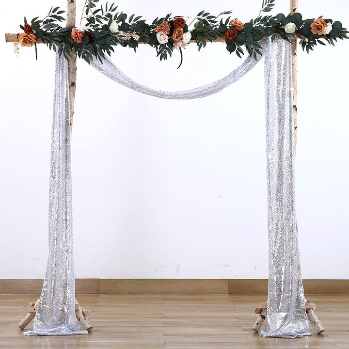 Outdoor Wedding Decoration Sparkly Sequin Background Curtain, HCP32
