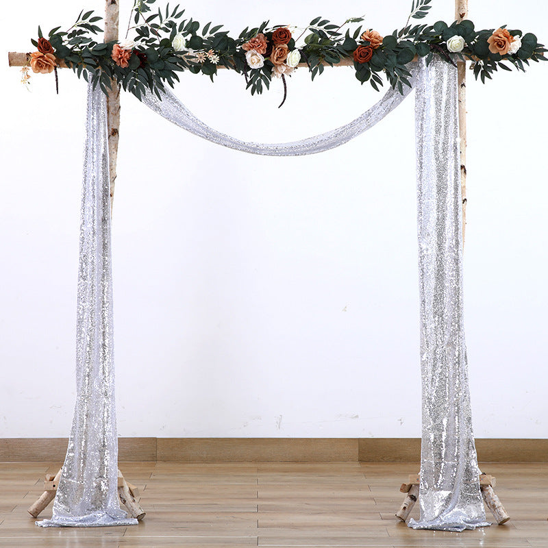 Outdoor Wedding Decoration Sparkly Sequin Background Curtain, HCP32