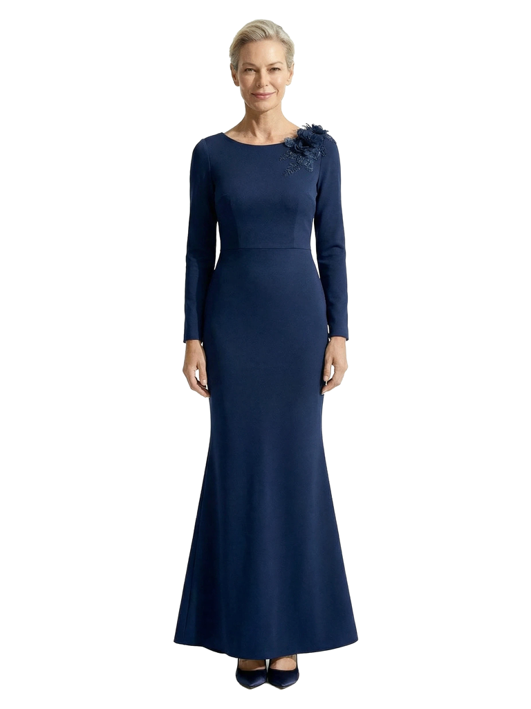 blue floral mother of the groom dress Sexy Mother of the Groom Dress, Blue Evening Gown, Sleeveless Prom Dress, Gray Blue Mother of the Bride Dress, Floral Formal Dress in Gray
