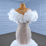 ChicSew Sparkly Illusion Sequined Mermaid Ball Gown Wedding Dress