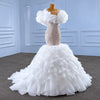 ChicSew Sparkly Illusion Sequined Mermaid Ball Gown Wedding Dress