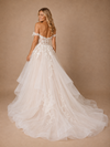 ChicSew Fancy Off The Shoulder Lace Appliques Tulle Long A-Line Wedding Dress