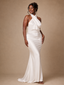 ChicSew Elegant Halter Satin Mermaid Open Back Floor-Length Wedding Dress