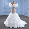 ChicSew Sparkly Illusion Sequined Mermaid Ball Gown Wedding Dress