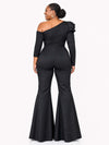 ChicSew Asymmetric Long Sleeves Soft Satin Floor-Length Bridesmaid Pantsuits