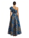 Elegant Floral One Shoulder A-Line High Low Formal Evening Dresses