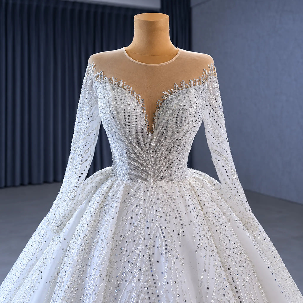 ChicSew Luxurious Beaded A-Line Ball Gown Wedding Dress