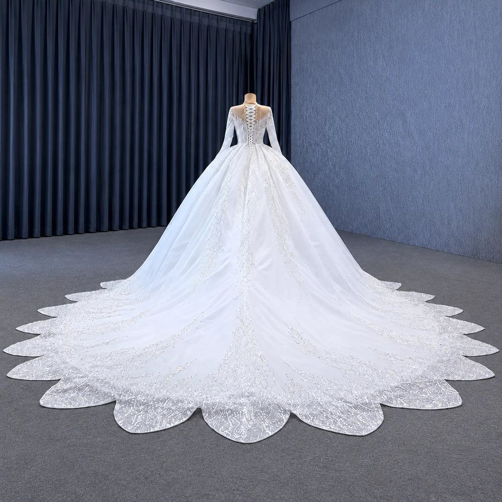 ChicSew Luxurious Beaded A-Line Ball Gown Wedding Dress
