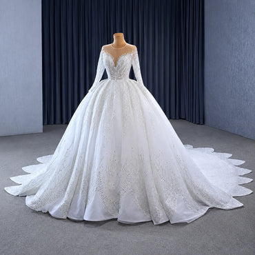 ChicSew Luxurious Beaded A-Line Ball Gown Wedding Dress