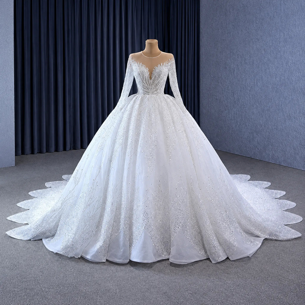 ChicSew Luxurious Beaded A-Line Ball Gown Wedding Dress