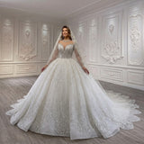 ChicSew Luxurious Beaded A-Line Ball Gown Wedding Dress